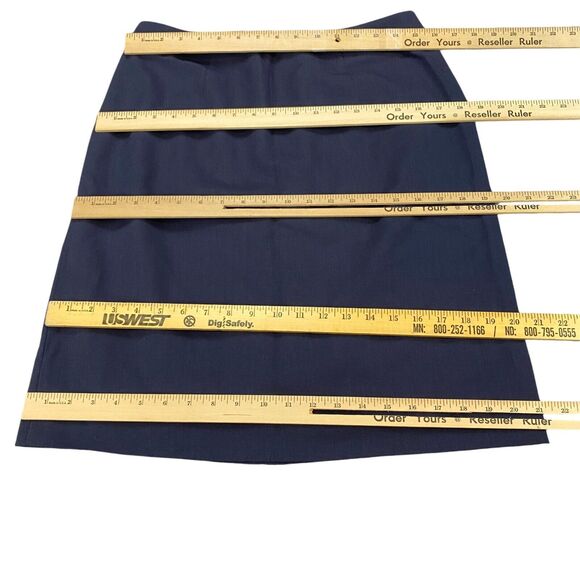 Brooks Brothers Tollegno 1900 Skirt Womens 8 Navy Wool Merino Extrafine- Lined - Picture 6 of 16